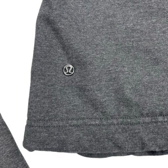 LULULEMON Getaway Crew French Terry Heathered Black Womens Size 4 - Picture 9 of 9